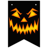 Evil Grinning Face Halloween Wimpelkette (Zweite Fahne)