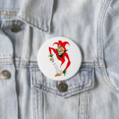 Evil Grinning Jester Joker mit Jack-in-the-Box Button (Beispiel)