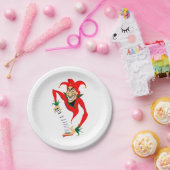 Evil Grinning Jester Joker mit Jack-in-the-Box Pappteller (Party)