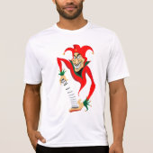 Evil Grinning Jester Joker mit Jack-in-the-Box T-Shirt (Vorderseite)