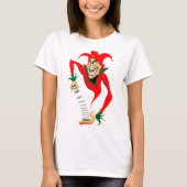 Evil Grinning Jester Joker mit Jack-in-the-Box T-Shirt (Vorderseite)