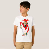 Evil Grinning Jester Joker mit Jack-in-the-Box T-Shirt (Vorne ganz)