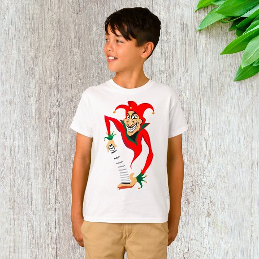 Evil Grinning Jester Joker mit Jack-in-the-Box T-Shirt