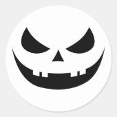 Evil Grinning Pumpkin Face Sticker (Vorderseite)
