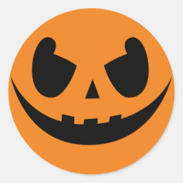 Evil Grinning Pumpkin Face Sticker
