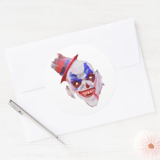 Evil Halloween Clown Face Stickers (Umschlag)