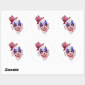 Evil Halloween Clown Face Stickers (Blatt)