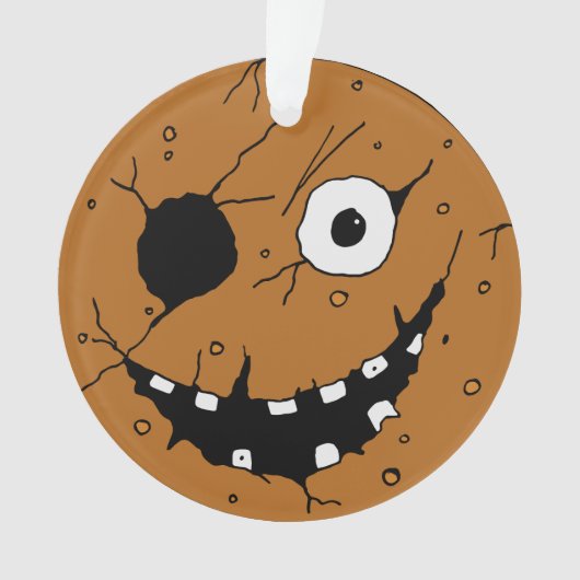 Evil Horror Gingerbread Man Face Tree Ornament (Vorderseite)