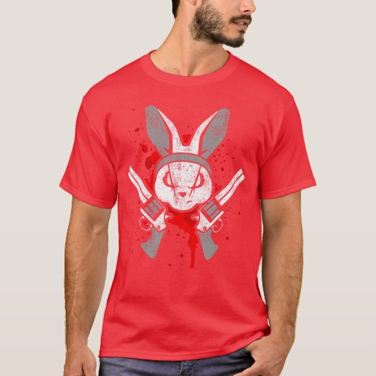 Evil Horror Rabbit Funny Rabbit Saying Easter Gift T-Shirt (Vorderseite)