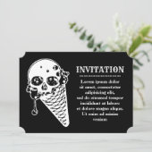 Evil Ice Cream Cone Einladung (Stehend Vorderseite)