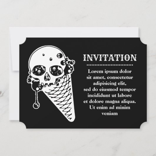 Evil Ice Cream Cone Einladung (Vorderseite)