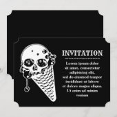 Evil Ice Cream Cone Einladung (Vorne/Hinten)