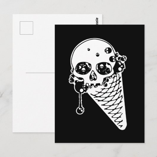 Evil Ice Cream Cone Postkarte (Vorne/Hinten)