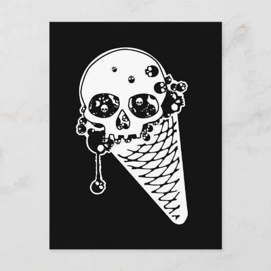 Evil Ice Cream Cone Postkarte (Vorderseite)