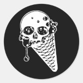 Evil Ice Cream Cone Runder Aufkleber (Vorderseite)