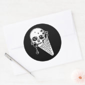 Evil Ice Cream Cone Runder Aufkleber (Umschlag)