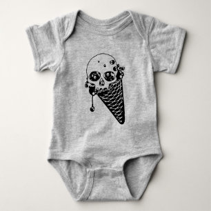 Evil Ice Creme Cone Baby Bodysuit Baby Strampler