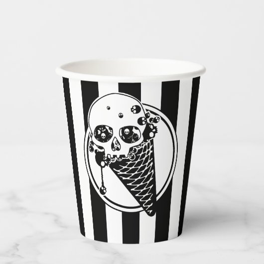 Evil Ice Creme Cone Paper Cups Pappbecher (Vorderseite)