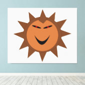 Evil Igel Kawaii Goth Halloween Canvas Print Leinwanddruck (Insitu (Holzboden))