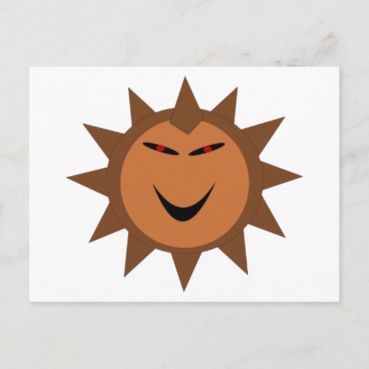 Evil Igel Kawaii Goth Halloween Postcard Postkarte (Vorderseite)