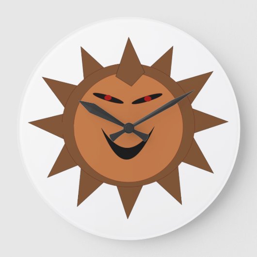 Evil Igel Kawaii Goth Halloween Wall Clock Große Wanduhr (Vorderseite)