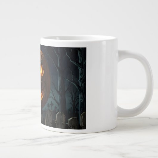 Evil Jack O'Lantern Jumbo-Tasse (Rechts)