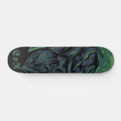 Evil Japan Samurai Skull hand drawn Skateboard (Horizontal)