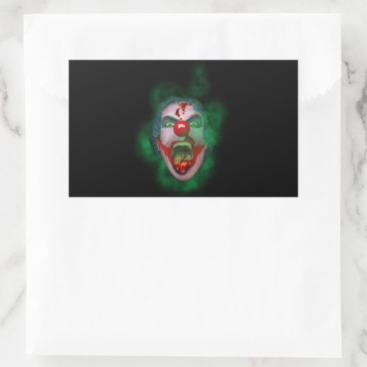 Evil Joker Clown Face Rechteckiger Aufkleber (Tasche)