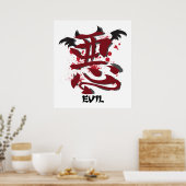 Evil Kanji Poster (Küche)