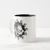 Evil King Skull Zweifarbige Tasse (Vorderseite Links)