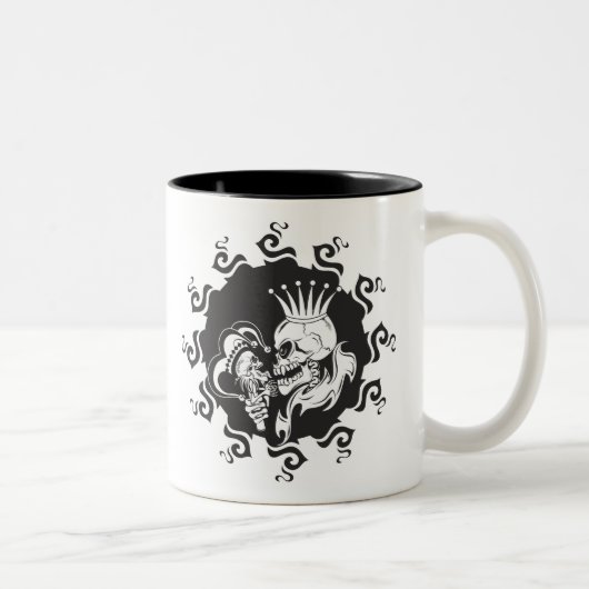 Evil King Skull Zweifarbige Tasse (Rechts)