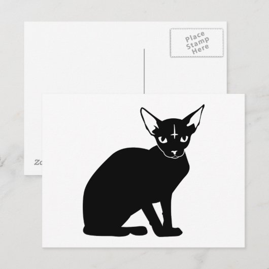 Evil Kitty Postkarte (Vorne/Hinten)