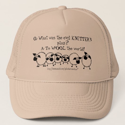 "Evil Knitter Plan" Truckerkappe (Vorderseite)