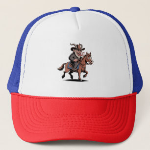EVIL Krampus Christmas Cowboy Horse Western Xmas Truckerkappe