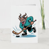 Evil Krampus Eishockey Weihnachtssport (Vorderseite)