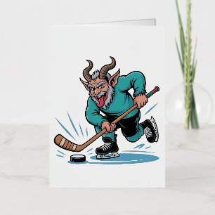 Evil Krampus Eishockey Weihnachtssport