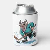 Evil Krampus Eishockey Weihnachtssport Dosenkühler (Kanne Vorderseite)