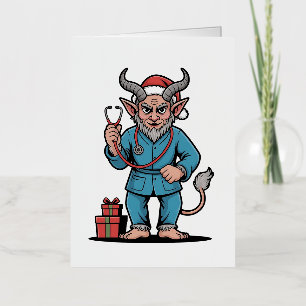 Evil Krampus Nurse Scrubs Pflege Weihnachten