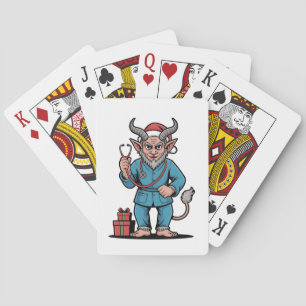 Evil Krampus Nurse Scrubs Pflege Weihnachten Spielkarten