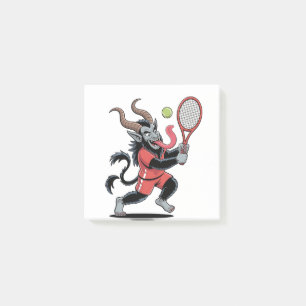 Evil Krampus Tennis Weihnachtssport Post-it Klebezettel