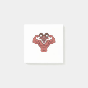 Evil Krampus Weihnachten Flechten Muskeln Fitness Post-it Klebezettel