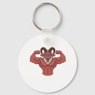 Evil Krampus Weihnachten Flechten Muskeln Fitness Schlüsselanhänger
