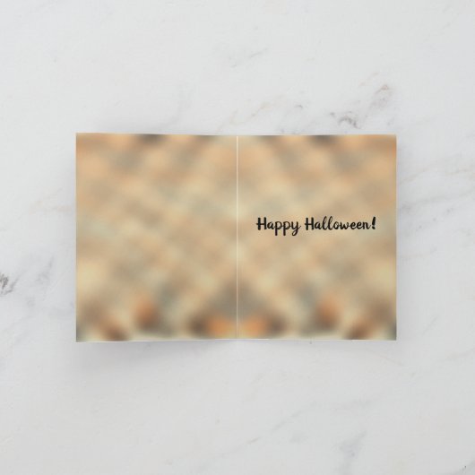 Evil lacht Halloween Card (orange und schwarz) Karte (Innenseite)