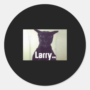 Evil Larry Meme Larry Cat Meme Verfluchte Memes Br Runder Aufkleber