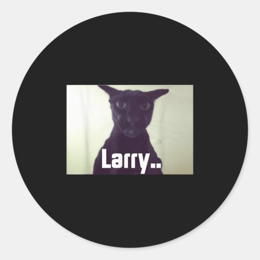 Evil Larry Meme Larry Cat Meme Verfluchte Memes Br Runder Aufkleber (Vorderseite)