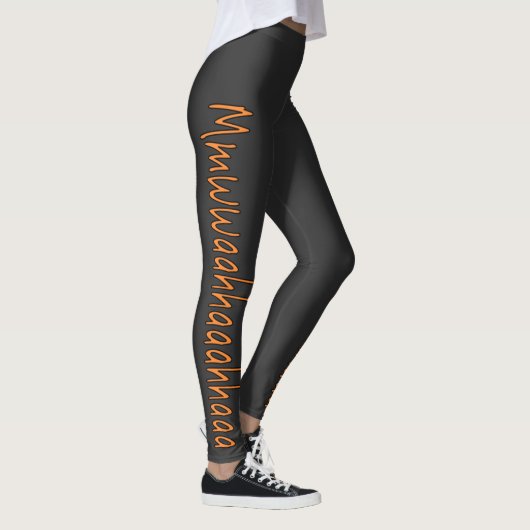 Evil Laughter Mmwwaahhaaahaaaa Halloween Leggings (Rechts)