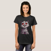 Evil Little Demon Cat Funny Design T-Shirt (Vorne ganz)
