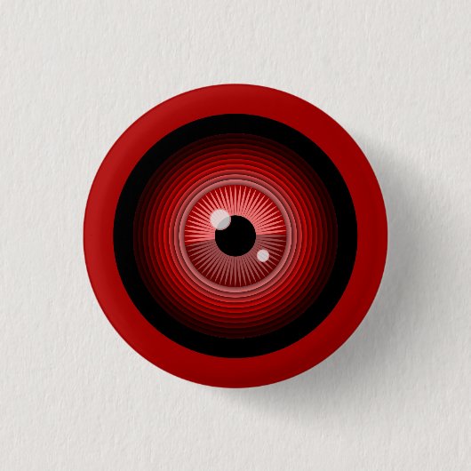 Evil magic red eye of the devil on black button (Vorderseite)