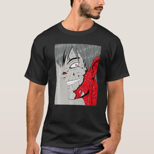 Evil Monster Graphic Demon Devil Harajuku T-Shirt (Vorderseite)