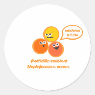 Evil MRSA Runder Aufkleber